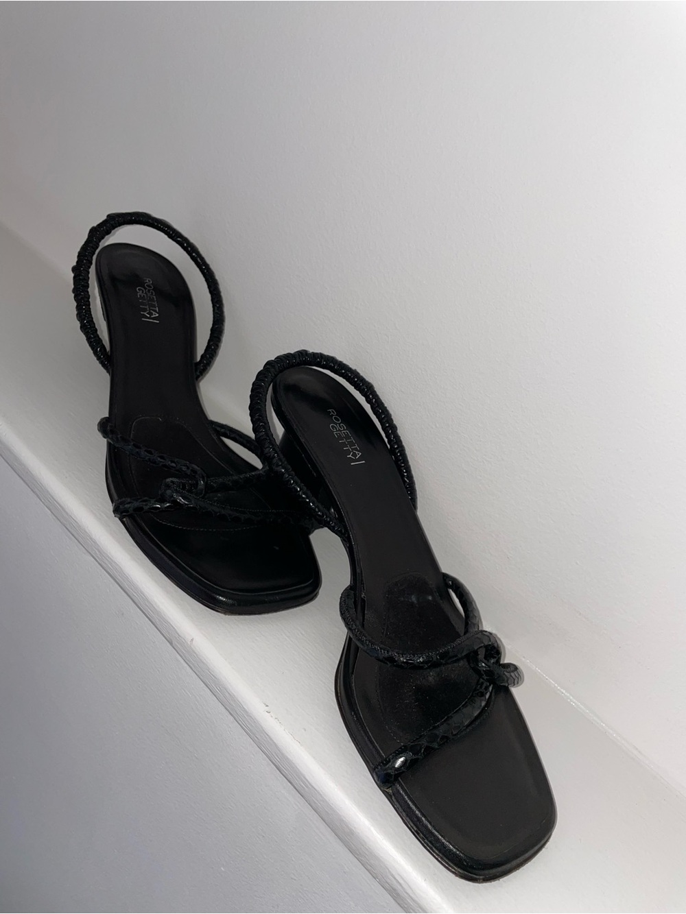 Rosetta Getty Black Leather Slingback Women’s Sandal, Excellent Condition